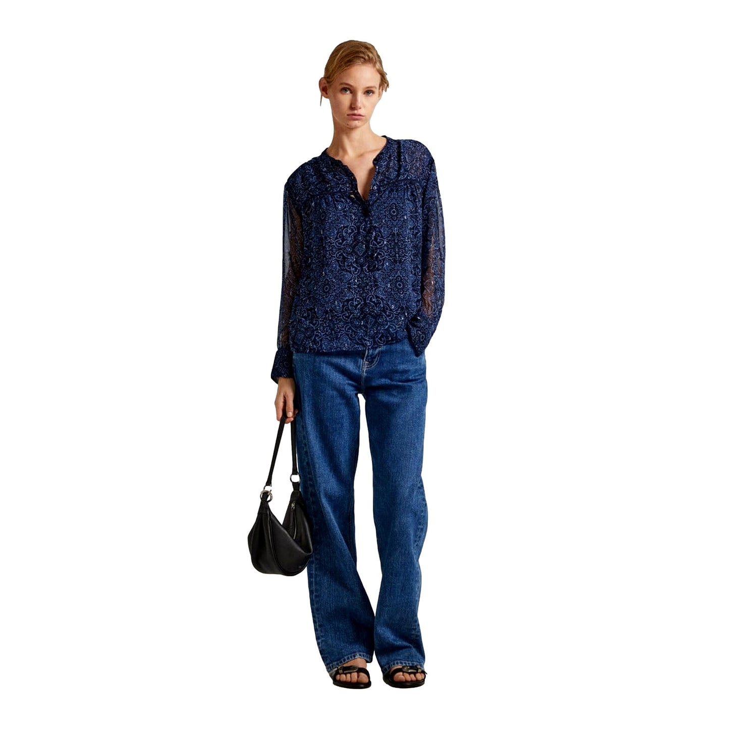 BLUSA CHIFÓN CON DETALLES FLORALES PEPE JEANS PL304831