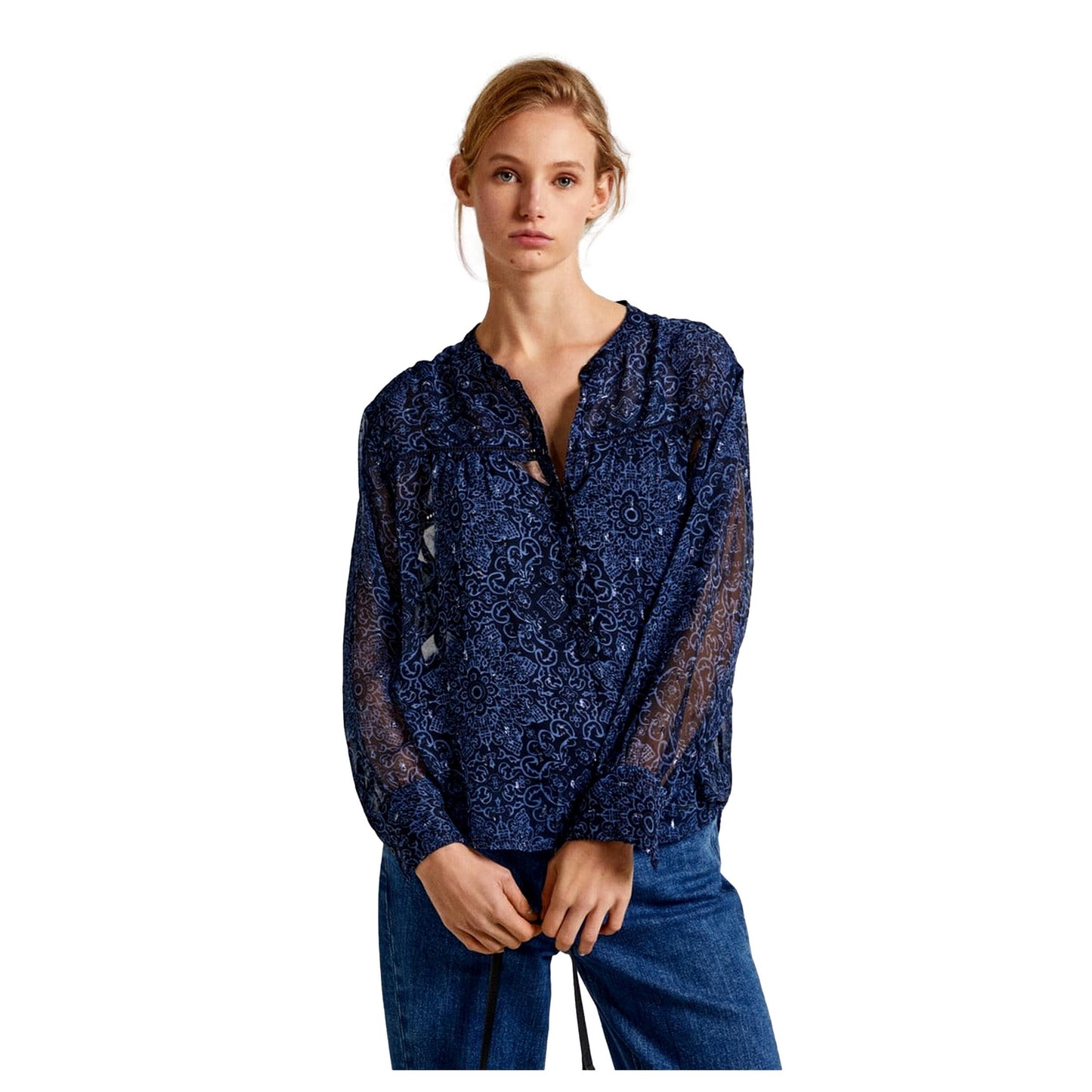 BLUSA CHIFÓN CON DETALLES FLORALES PEPE JEANS PL304831