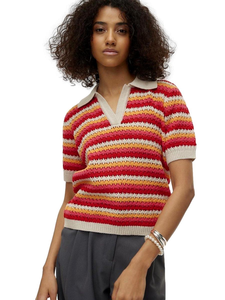 TOP CROCHET CUELLO CAMISERO MUJER VERO MODA 10308216