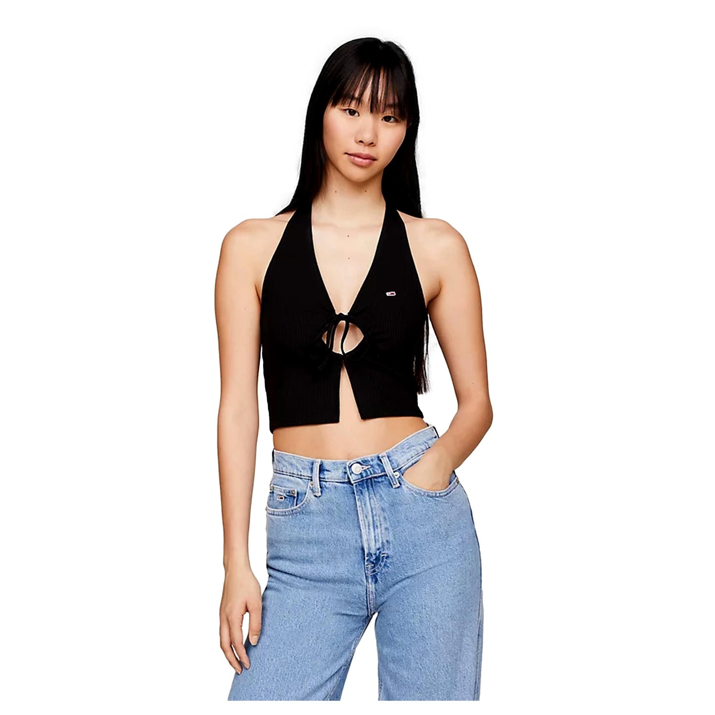 CAMISETA MUJER CUELLO HALTER TOMMY JEANS DW0DW17901