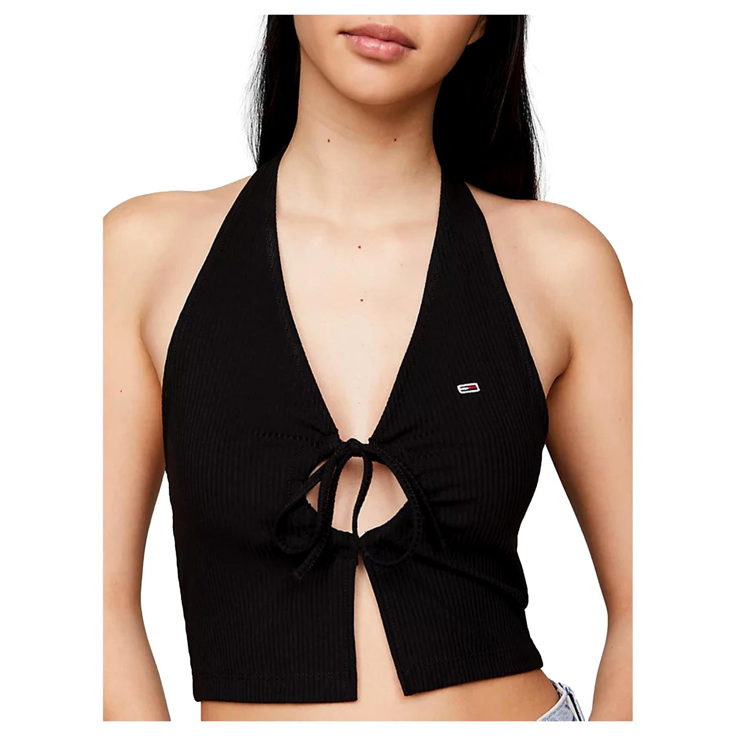 CAMISETA MUJER CUELLO HALTER TOMMY JEANS DW0DW17901