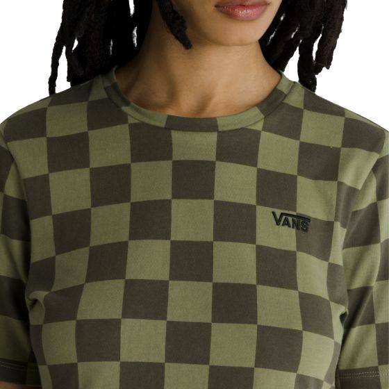 CAMISETA VANS MUJER CHECKER CREW CROP II