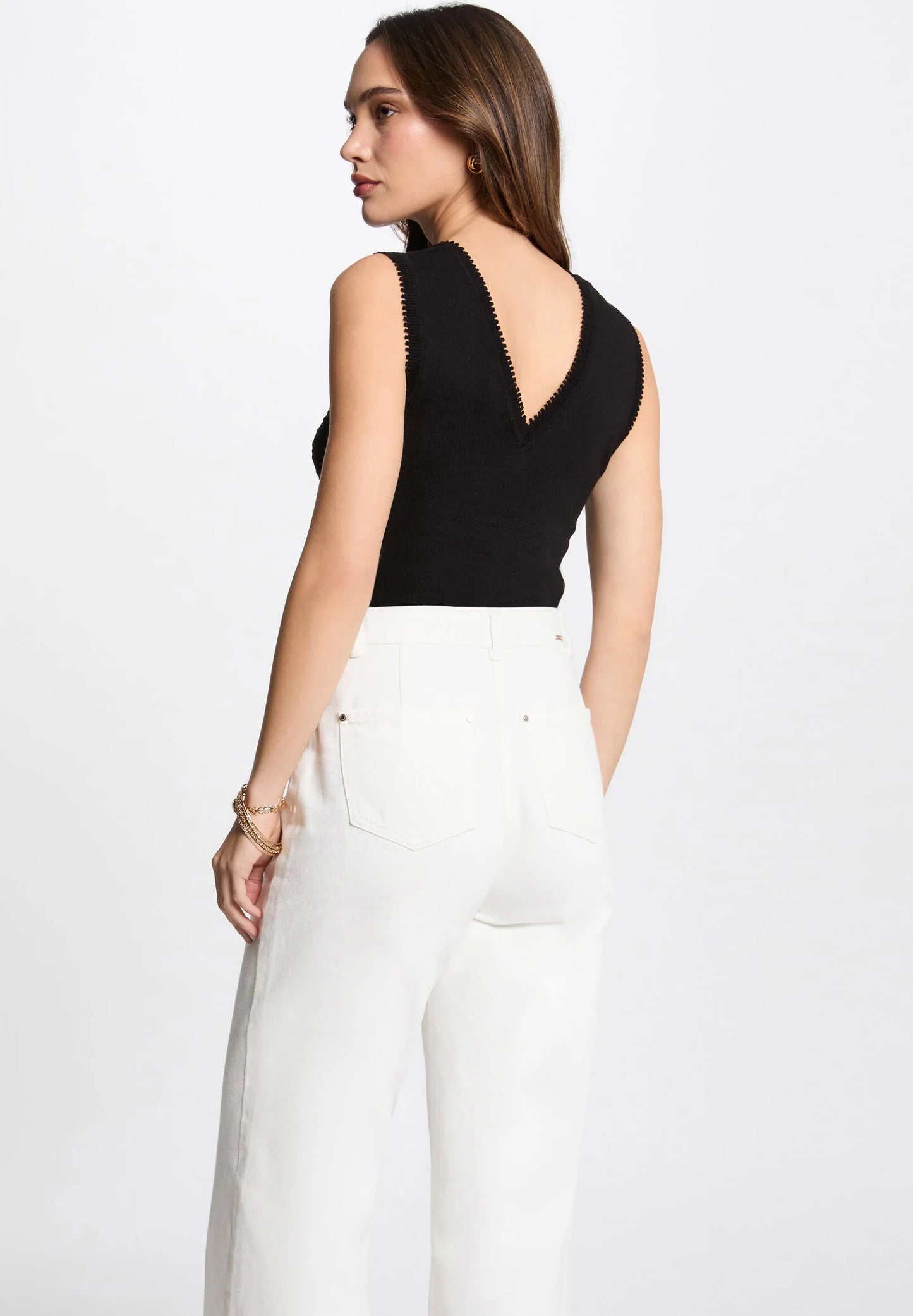 JERSEY CALADO SIN MANGAS MUJER MORGAN 242-MUSHU