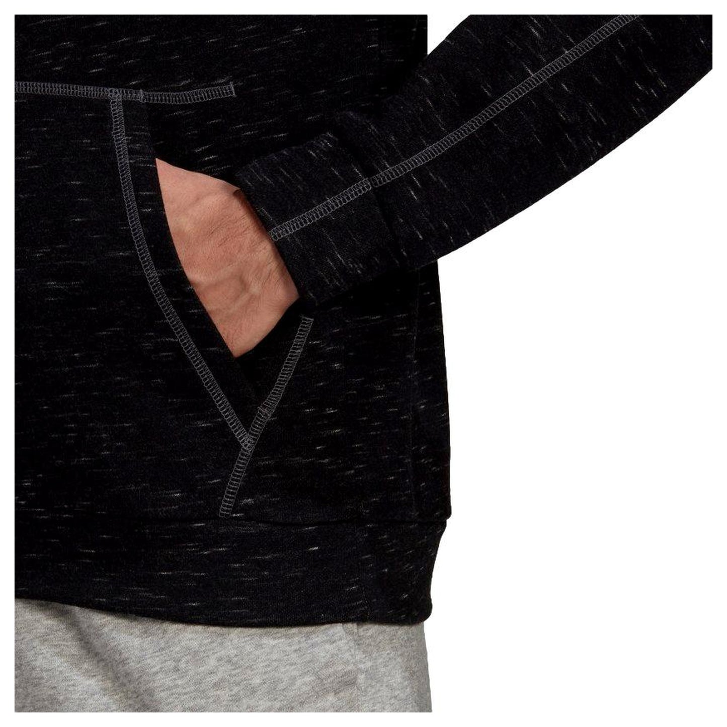 SUDADERA NEGRA CAPUCHA HOMBRE ADIDAS GK8910