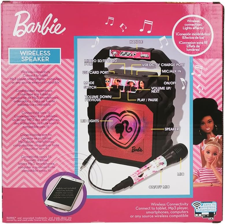 BAFLE CON MICROFONO BARBIE REIG 4420