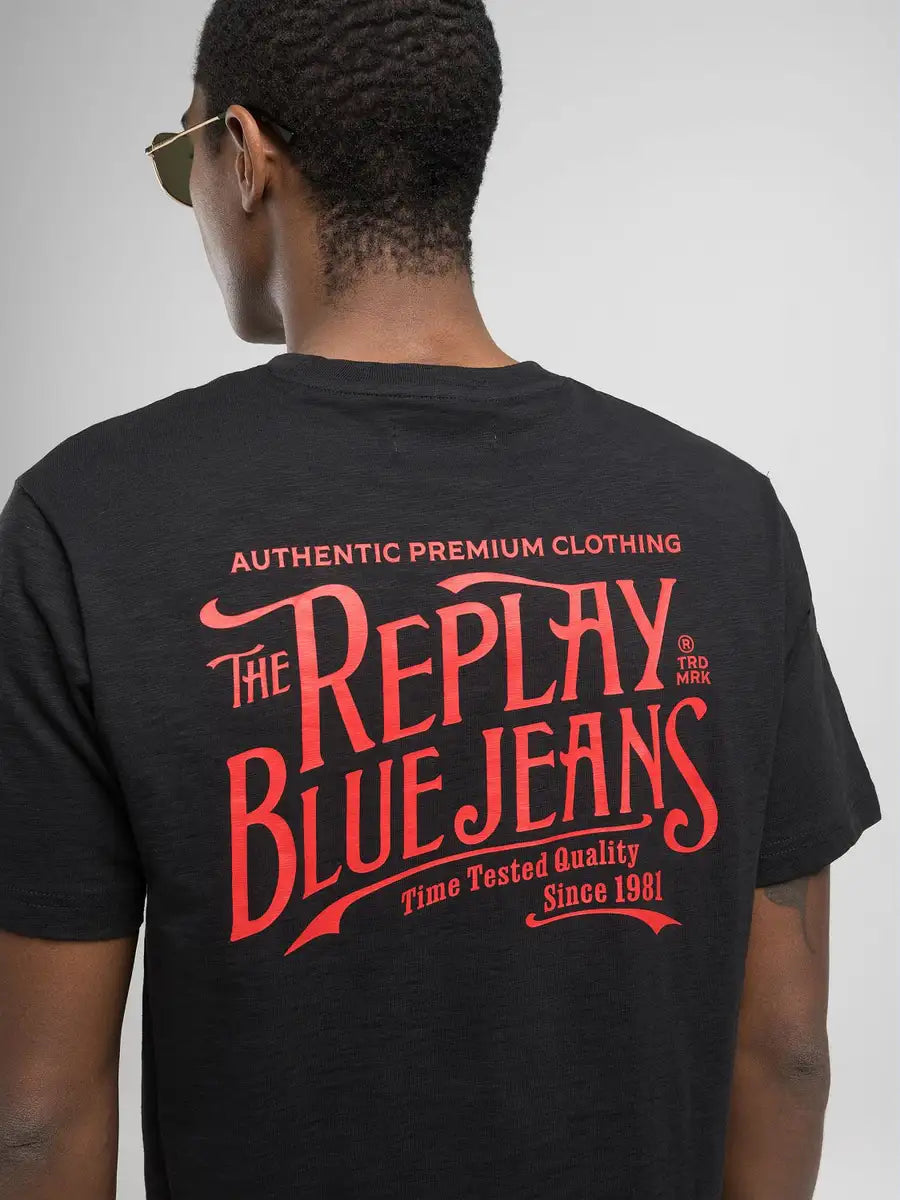 CAMISETA HOMBRE PUNTO FLAMEADO REPLAY M3023