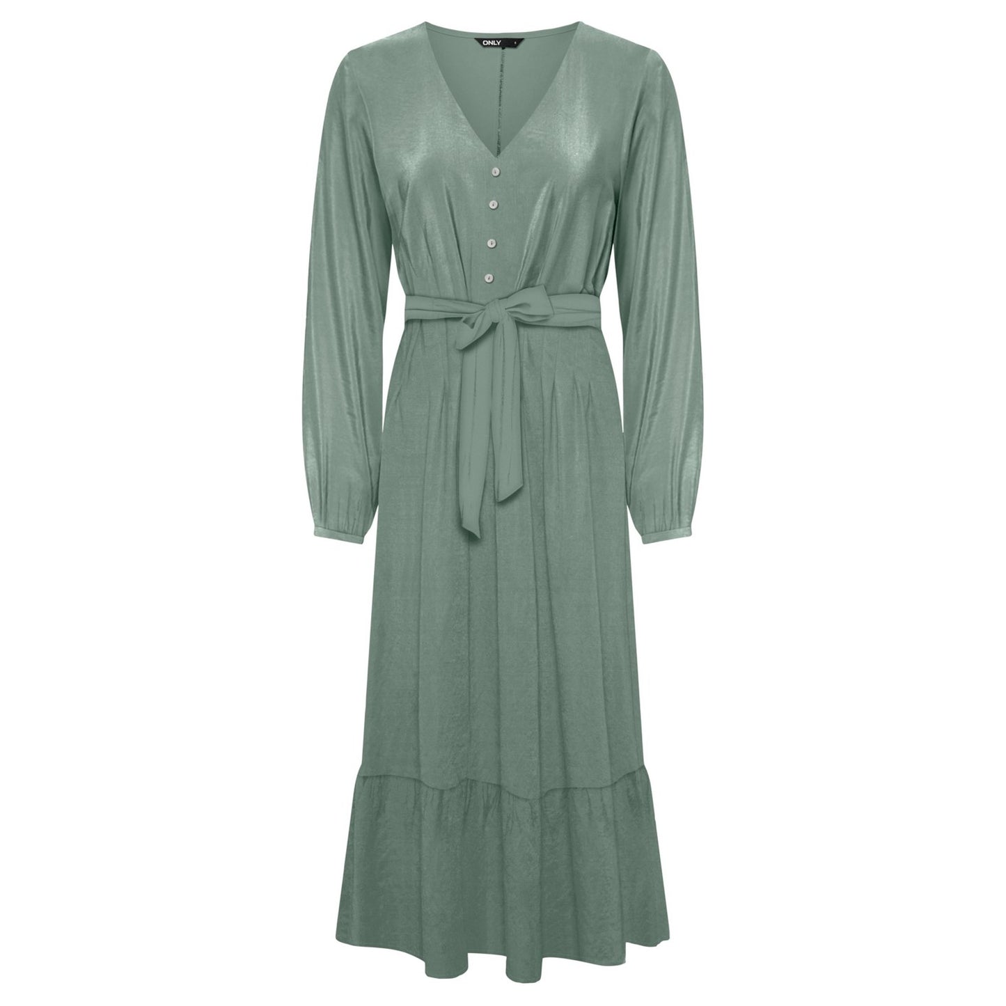VESTIDO CAMISERO LARGO VERDE MUJER ONLY 15241891