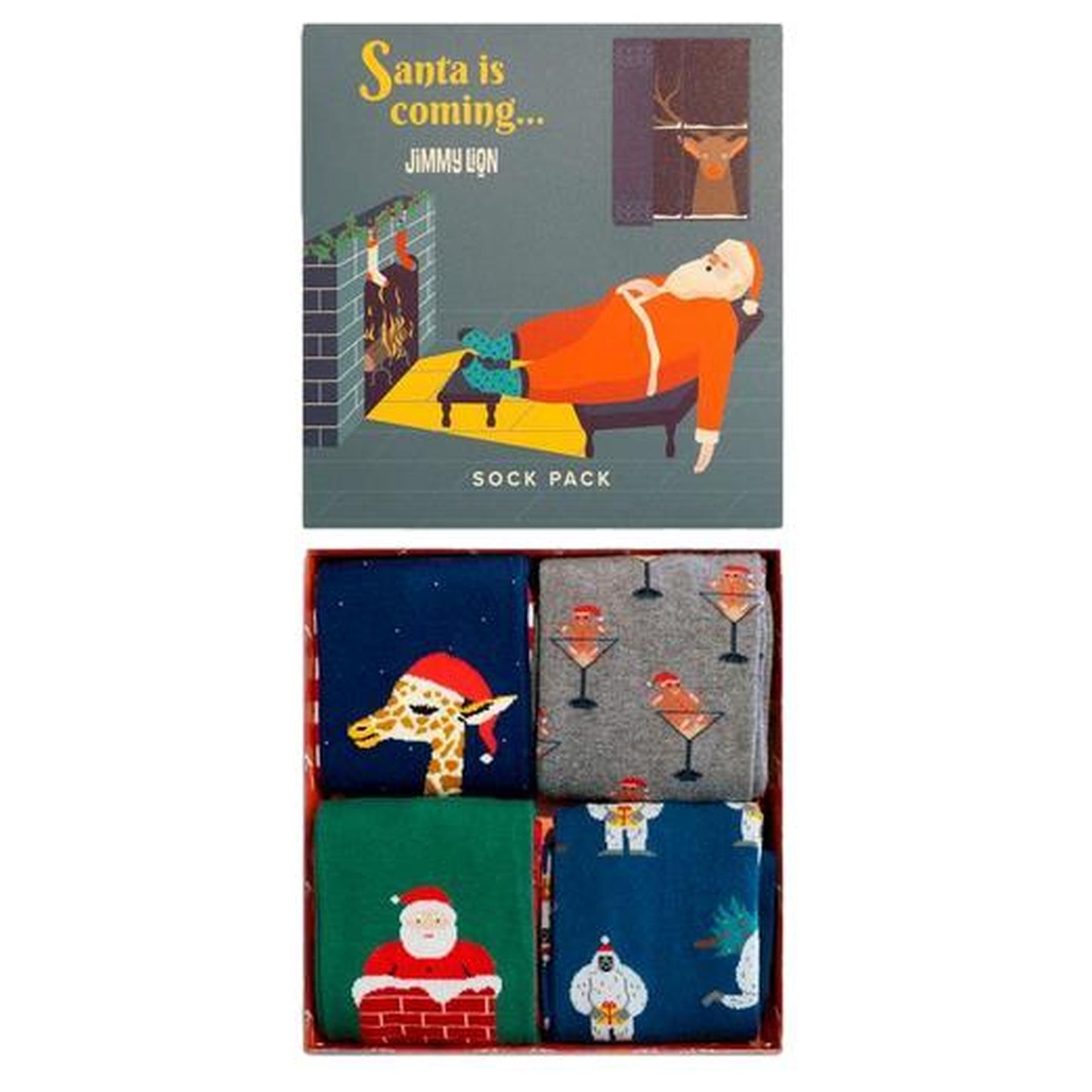 PACK CALCETINES JIMMY LION SANTA IS COMING