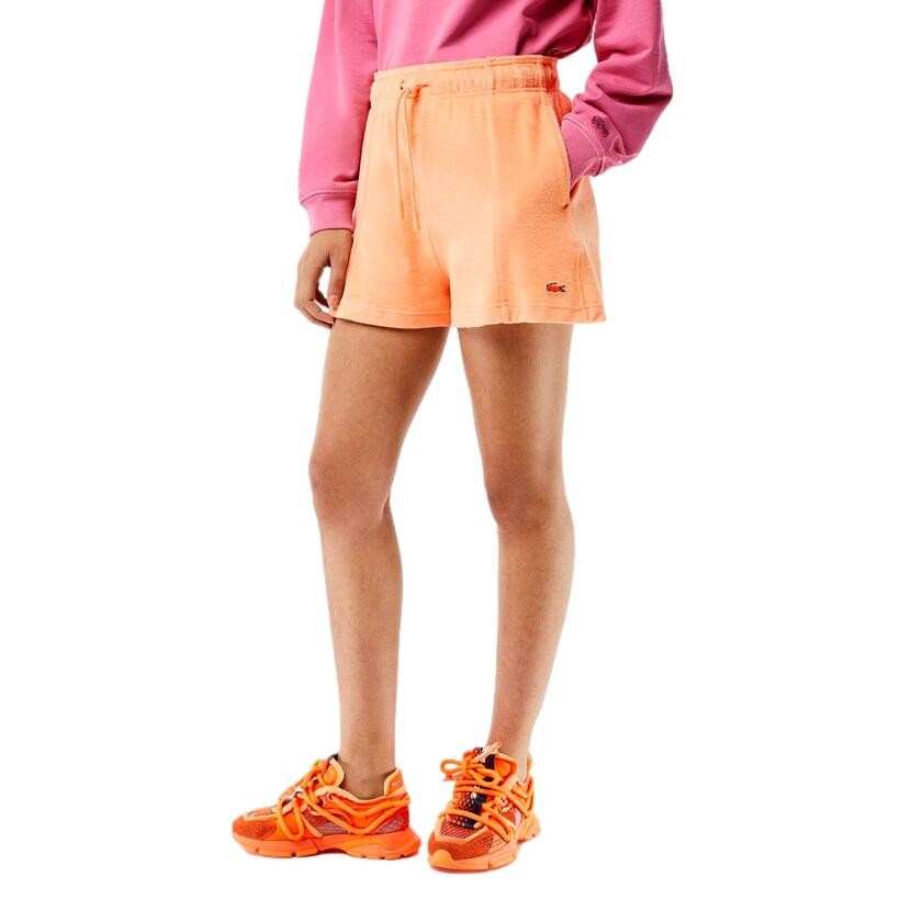 PANTALON CORTO NARANJA MUJER LACOSTE GF6419