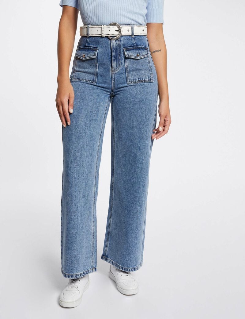 PANTALON VAQUERO MUJER PIERNA ANCHA MORGAN 241-PWIDE