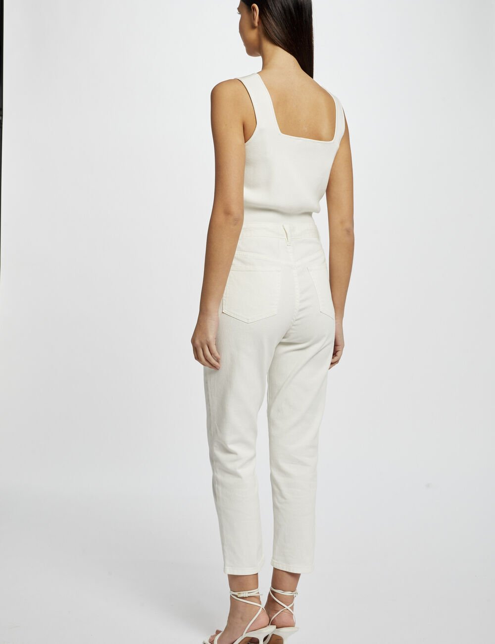 TOP PUNTO TIRANTES ANCHOS MARFIL MUJER MORGAN 222-MPINK