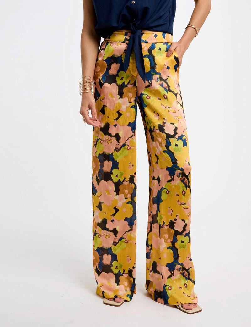 PANTALON MUJER MORGAN PIERNA ANCHA ESTAMPADO 252-PERY