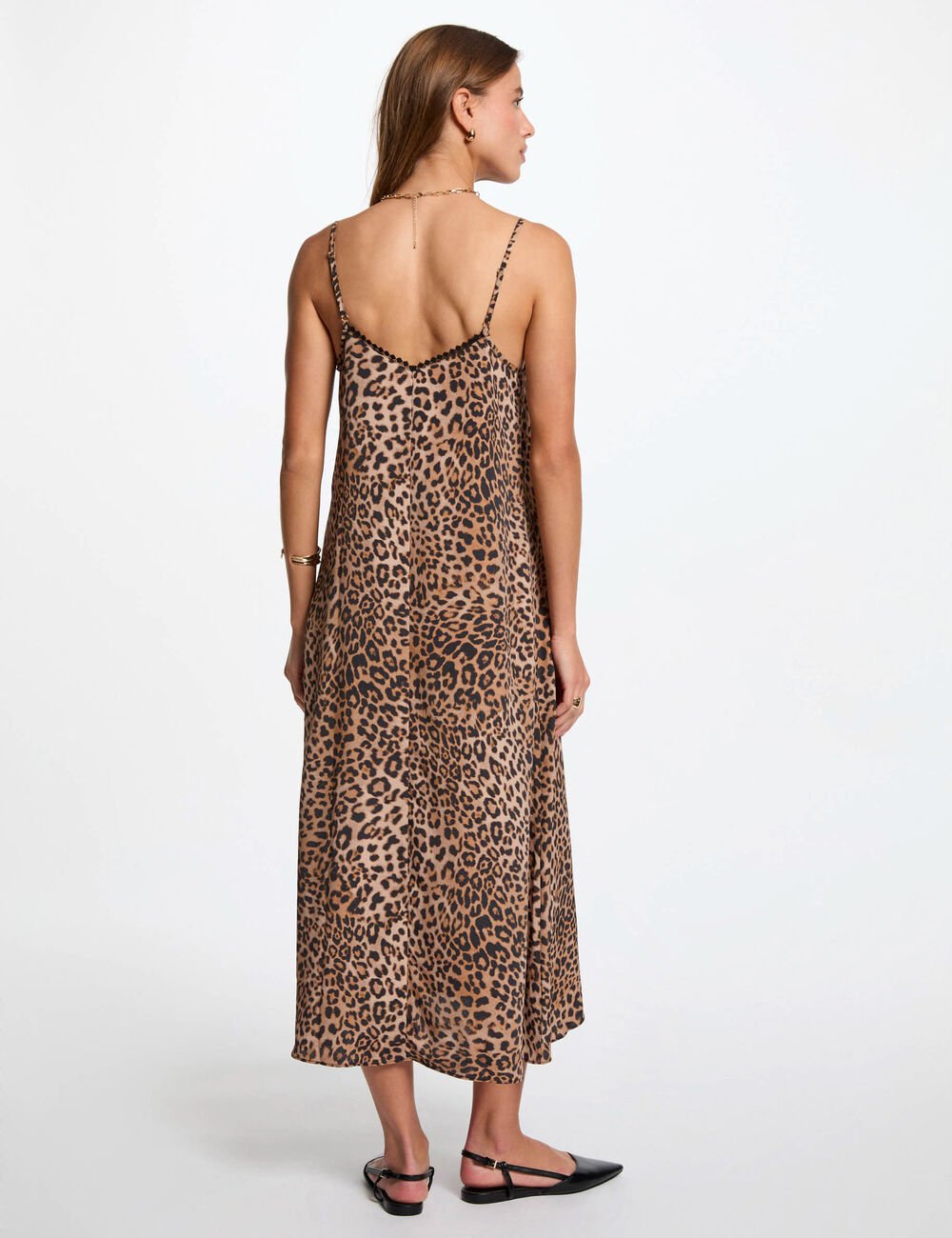 VESTIDO MIDI RECTO ESTAMPADO MULTICOLOR MUJER MORGAN 251-RCADIX
