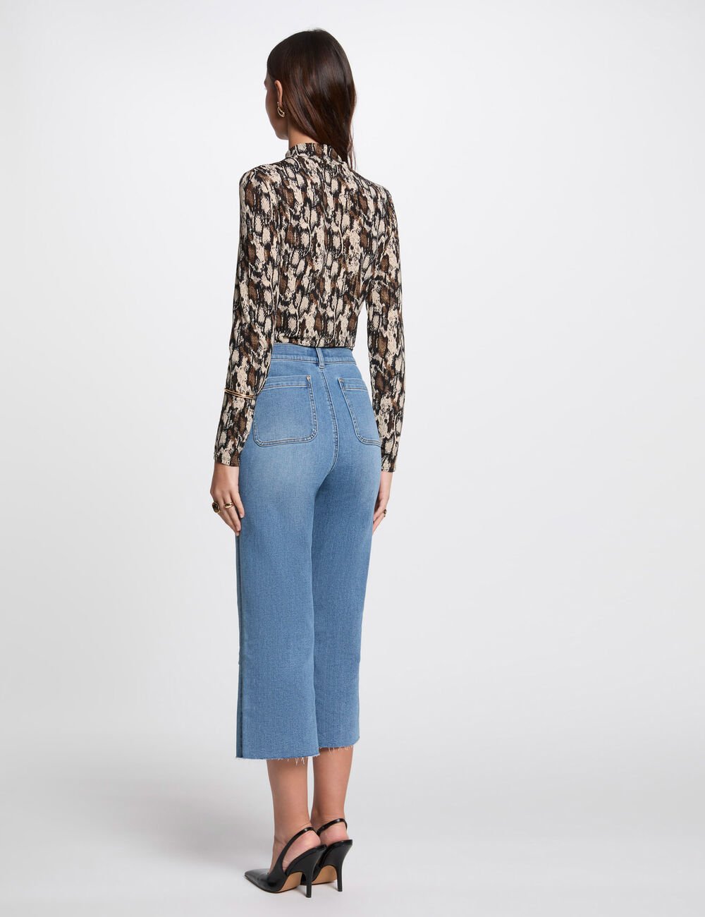 PANTALÓN MUJER PERNERA ANCHA MARFIL MORGAN 241-PCLIC