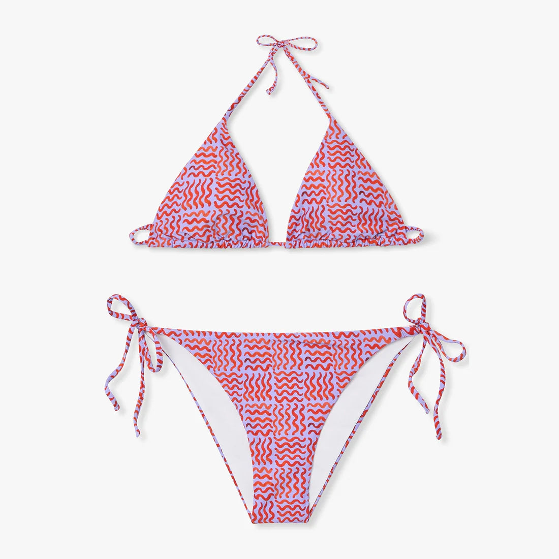BIKINI MUJER WAVES VIOLET & RED JIMMY LION