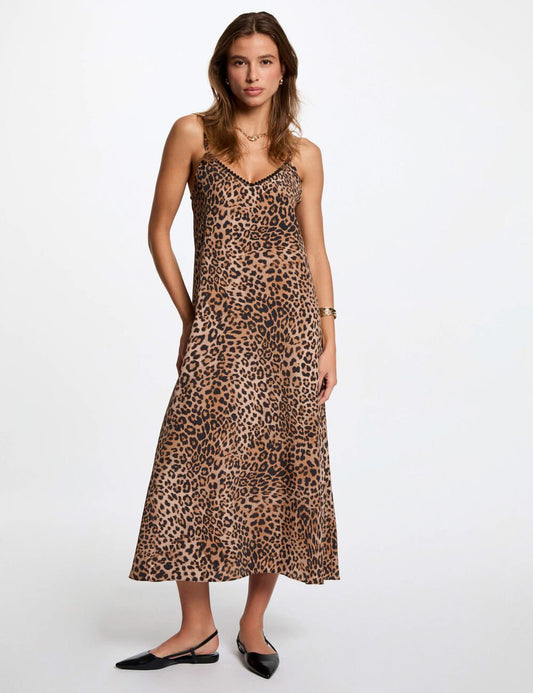 VESTIDO MIDI RECTO ESTAMPADO MULTICOLOR MUJER MORGAN 251-RCADIX