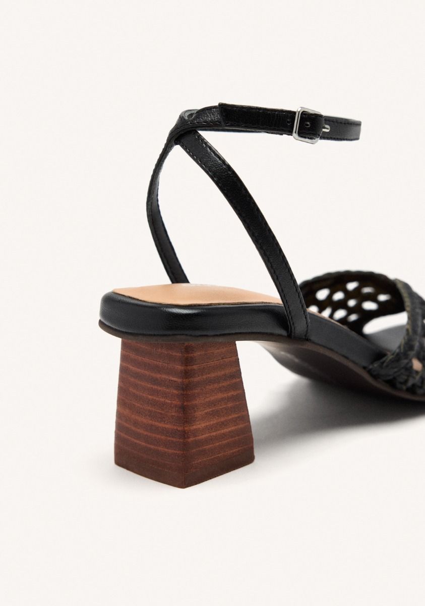 SANDALIAS MUJER TRENZADA TACÓN BURNSIDE 74098