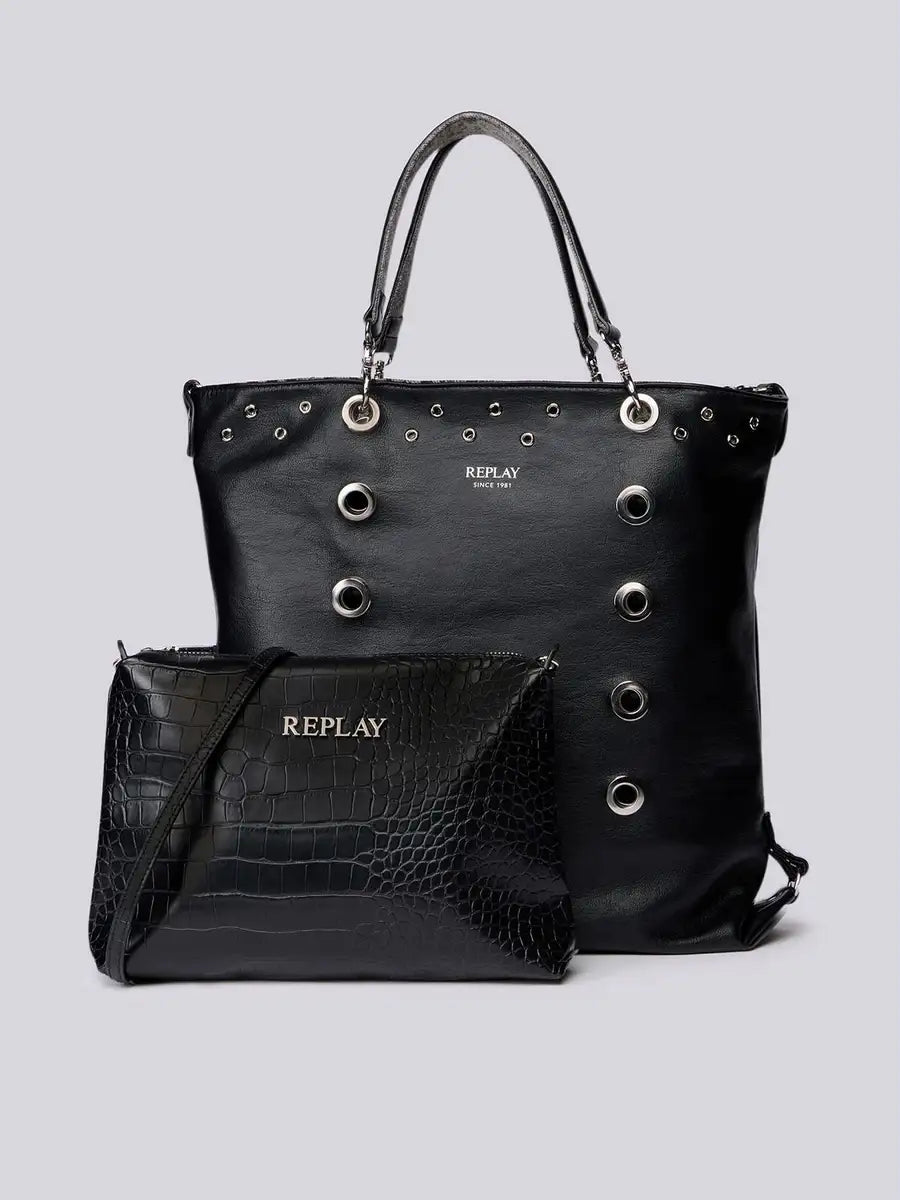 BOLSO REVERSIBLE CON POCHETTE REPLAY FW3816