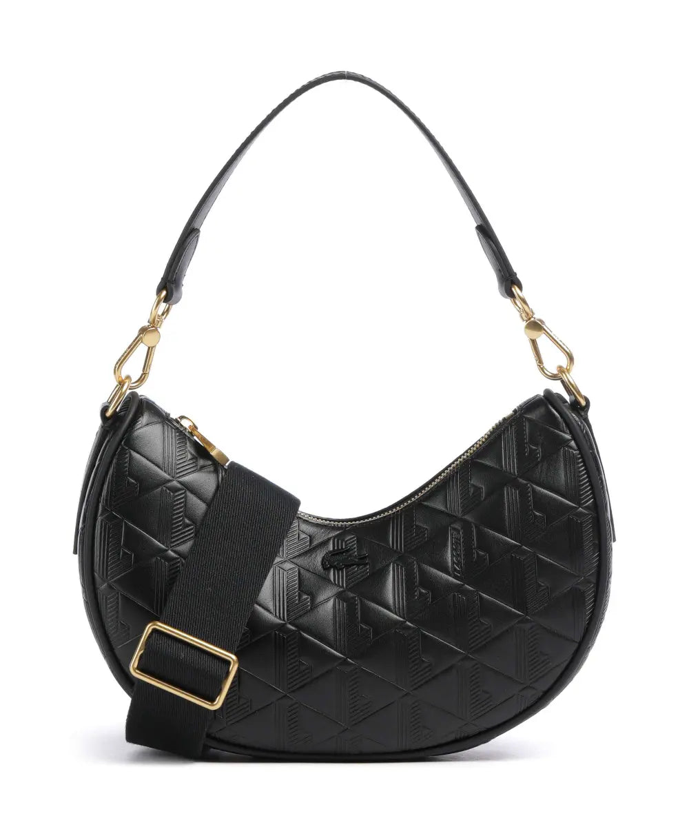 BOLSO MEDIA LUNA PIEL EN RELIEVE LACOSTE NF4710MH