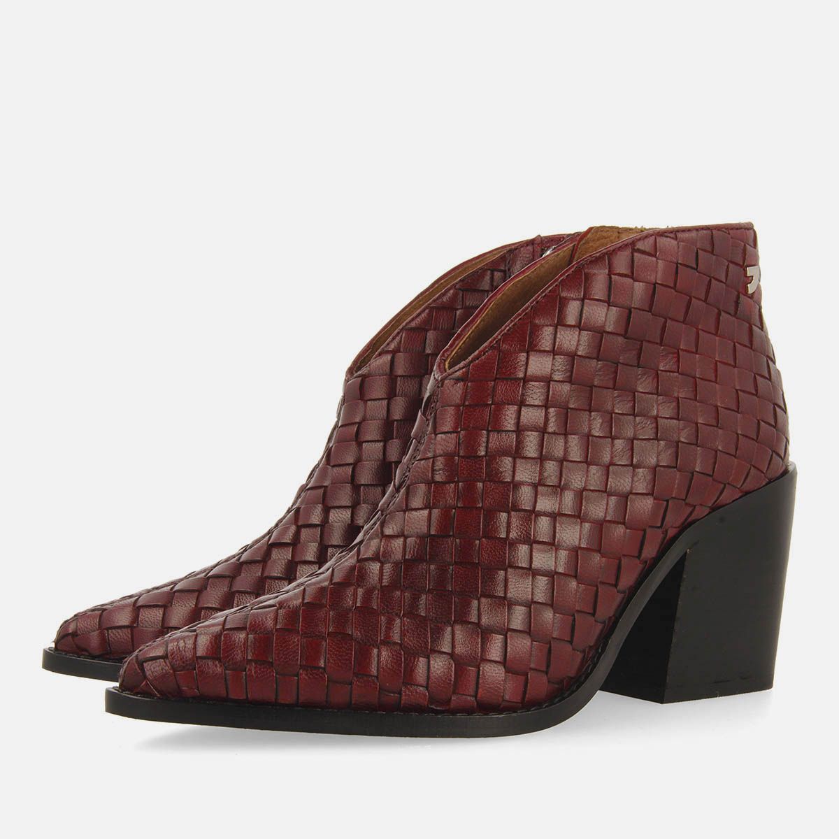 BOTINES TRENZADO TACÓN PIEL TAMASI 73572