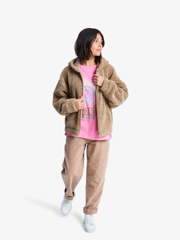 CHAQUETA TIPO PELUCHE MUJER ROSY ERJPF03227