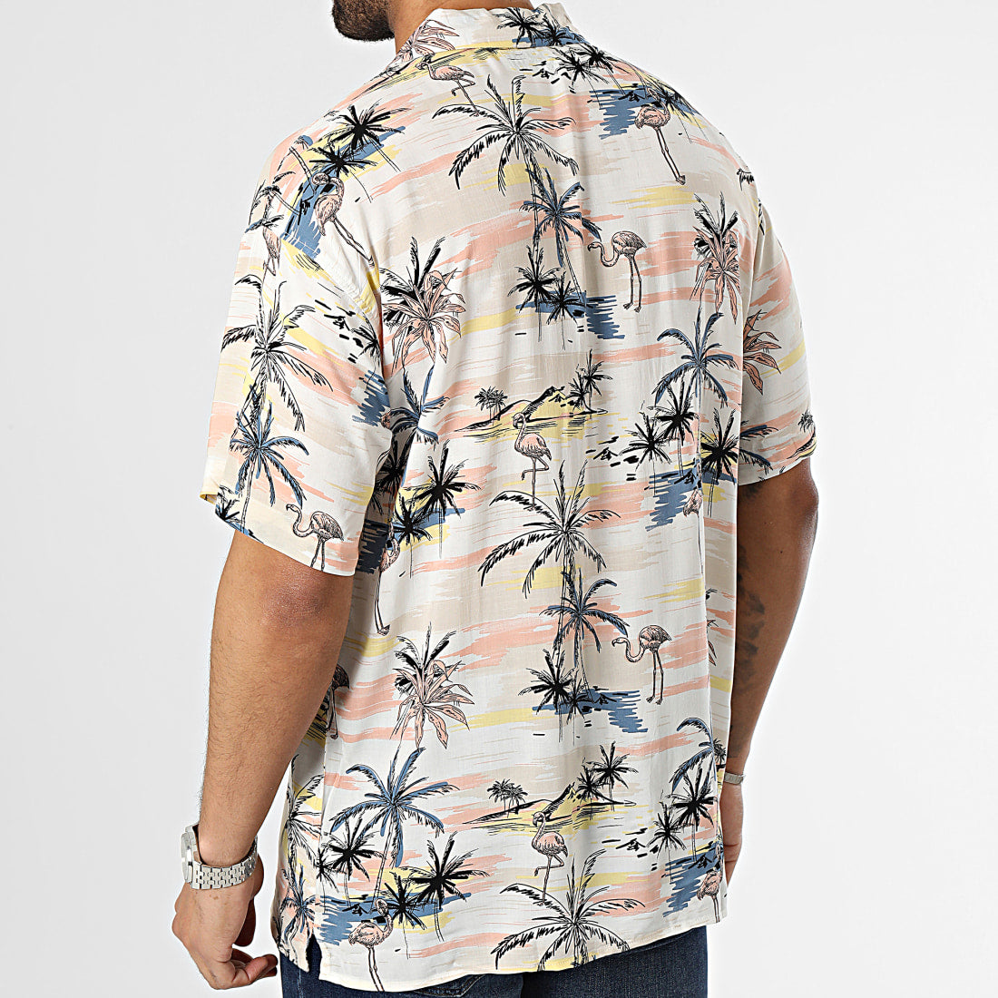 CAMISA JACK&JONES MANGA CORTA TROPIC WHITE FLORAL