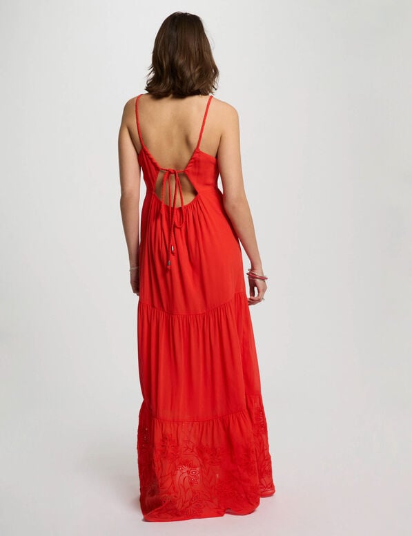 VESTIDO LARGO BORDADO MORGAN 242-ROUBI