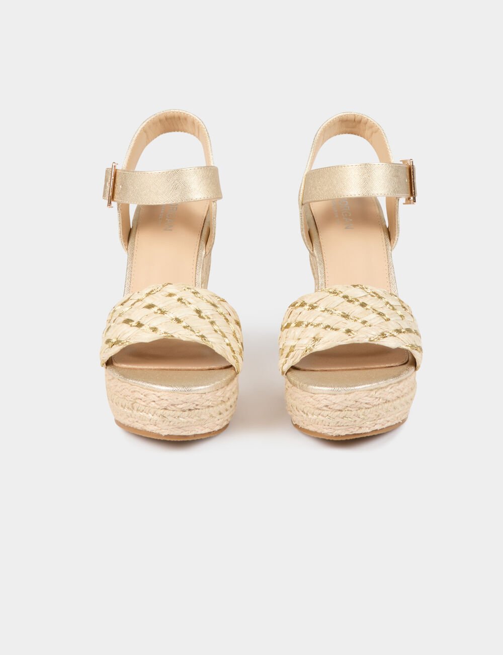 SANDALIAS CON PLATAFORMAS AMARILLO ORO MUJER MORGAN 251-1PAULI