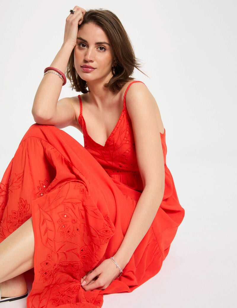 VESTIDO LARGO BORDADO MORGAN 242-ROUBI