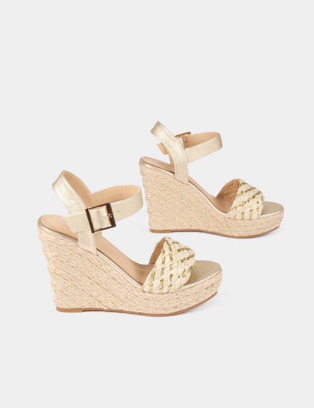 SANDALIAS CON PLATAFORMAS AMARILLO ORO MUJER MORGAN 251-1PAULI