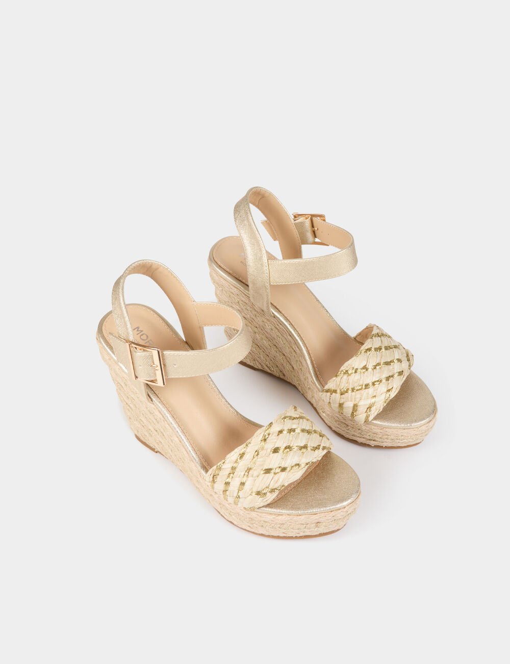 SANDALIAS CON PLATAFORMAS AMARILLO ORO MUJER MORGAN 251-1PAULI