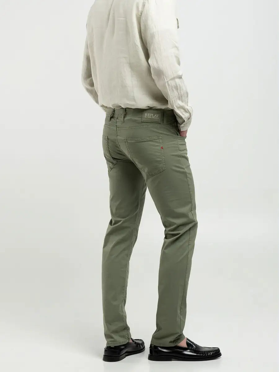 PANTALÓN RECTO DE SARGA REPLAY MF972