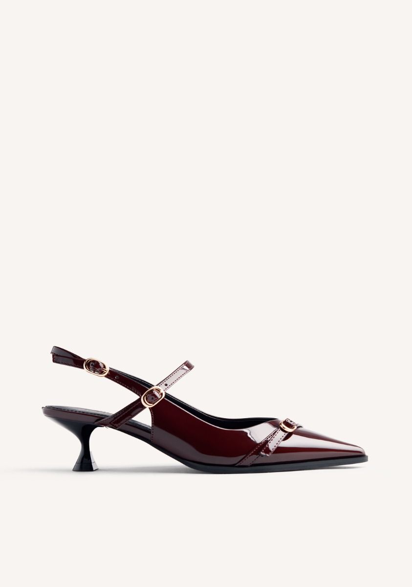 ZAPATOS TACÓN DESTALONADOS EFECTO CHAROL SABIN