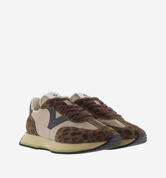 ZAPATILLAS VICTORIA COSMOS NYLON ANIMAL PRINT & SERRAJE 134116