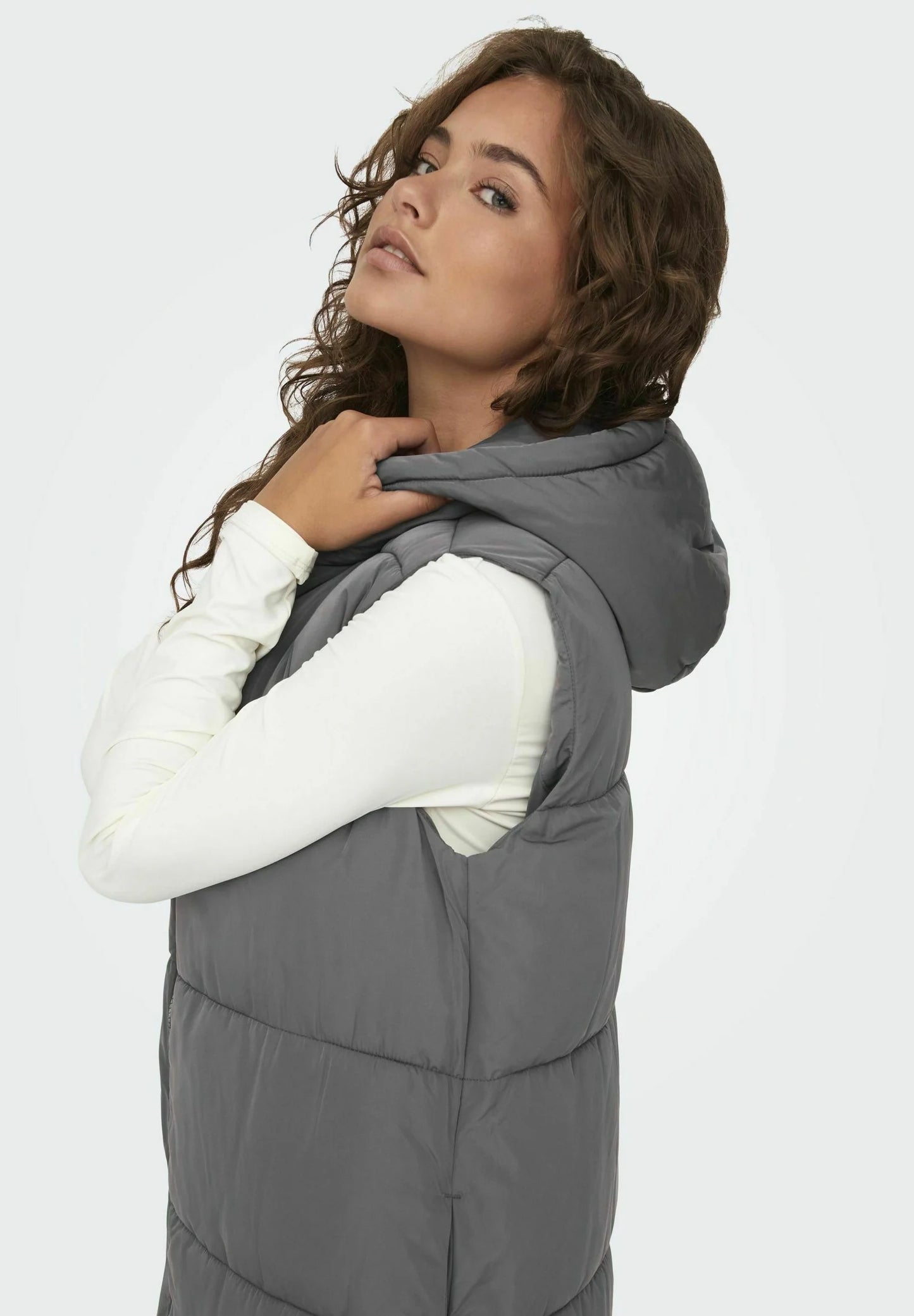 CHALECO MUJER LARGO ONLY 15241995
