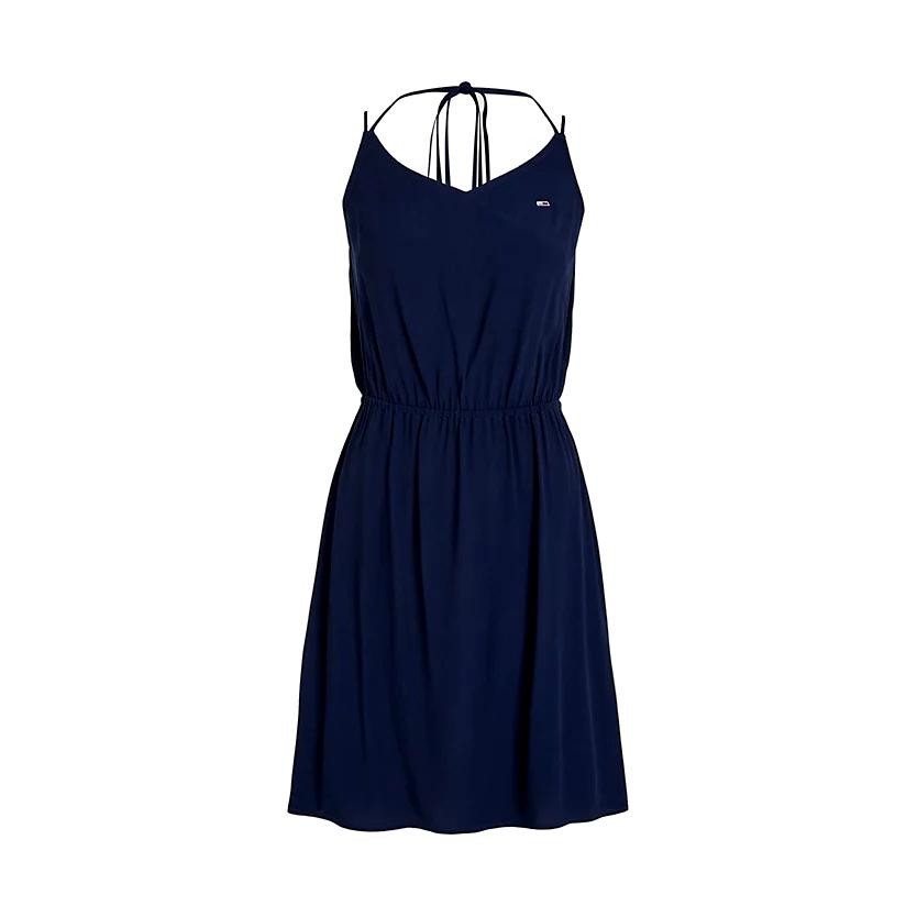 VESTIDO MUJER CUELLO ANUDABLE TOMMY JEANS