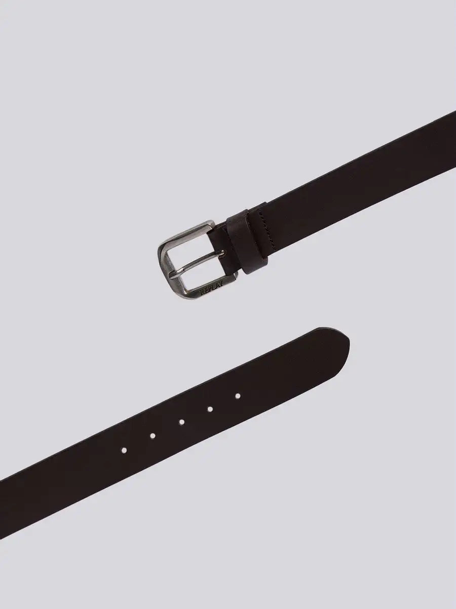 CINTURON DE PIEL CON LOGOTIPO HOMBRE REPLAY AM2417