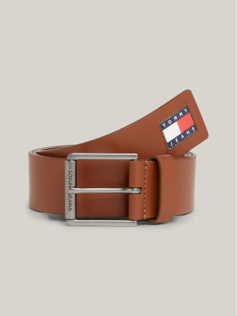 CINTURON DE CUERO CON HEBILLA DE RULO AM0AM12340