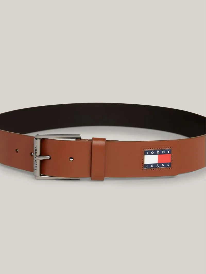 CINTURON DE CUERO CON HEBILLA DE RULO AM0AM12340