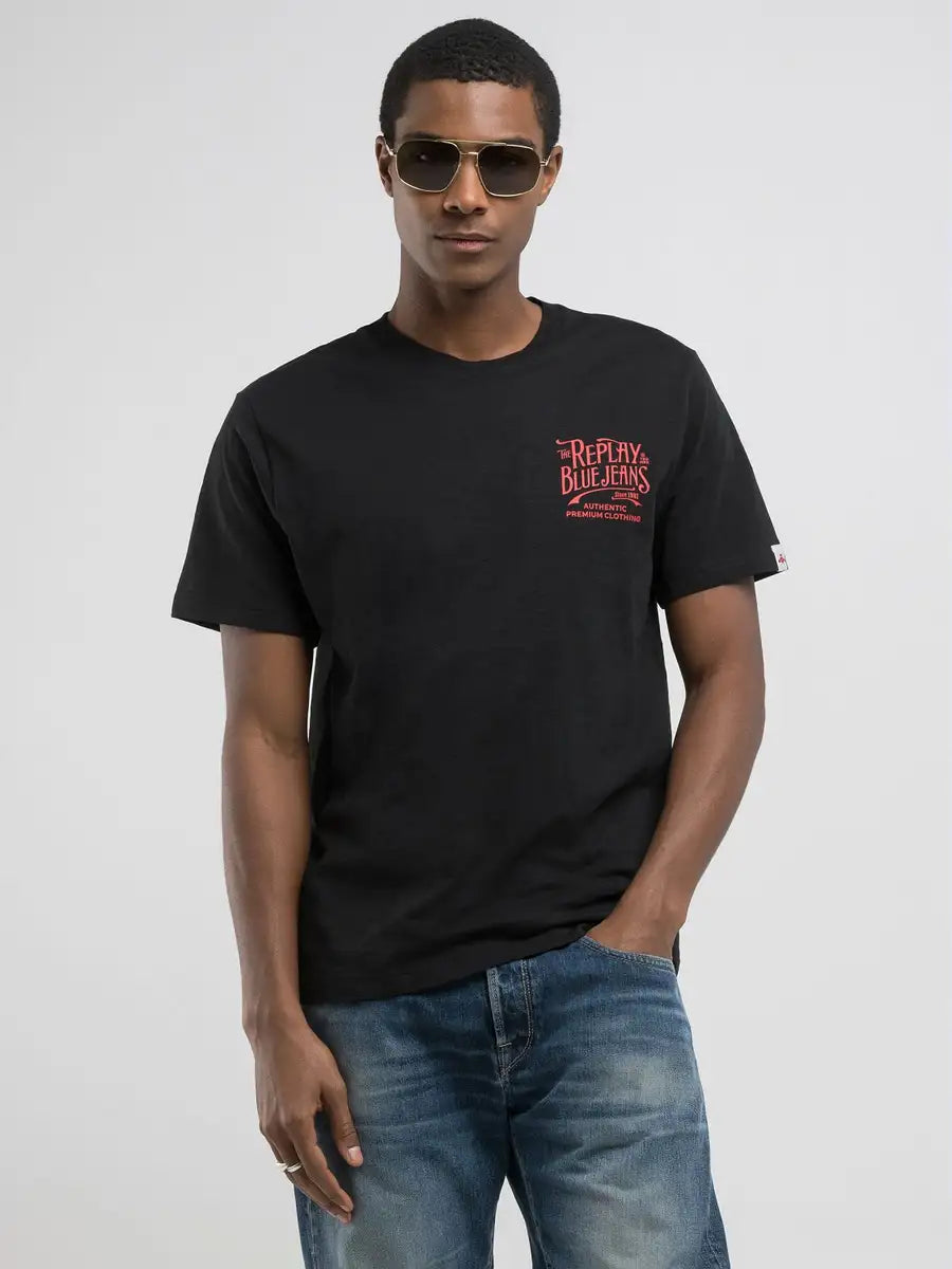 CAMISETA HOMBRE PUNTO FLAMEADO REPLAY M3023