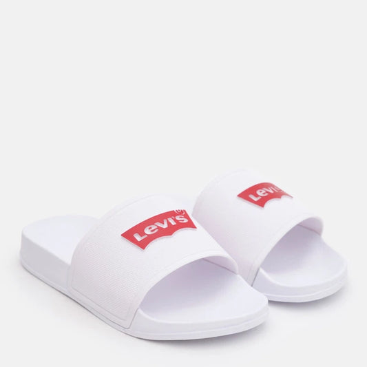Chanclas infantiles para niños Levi's Pool Blancas