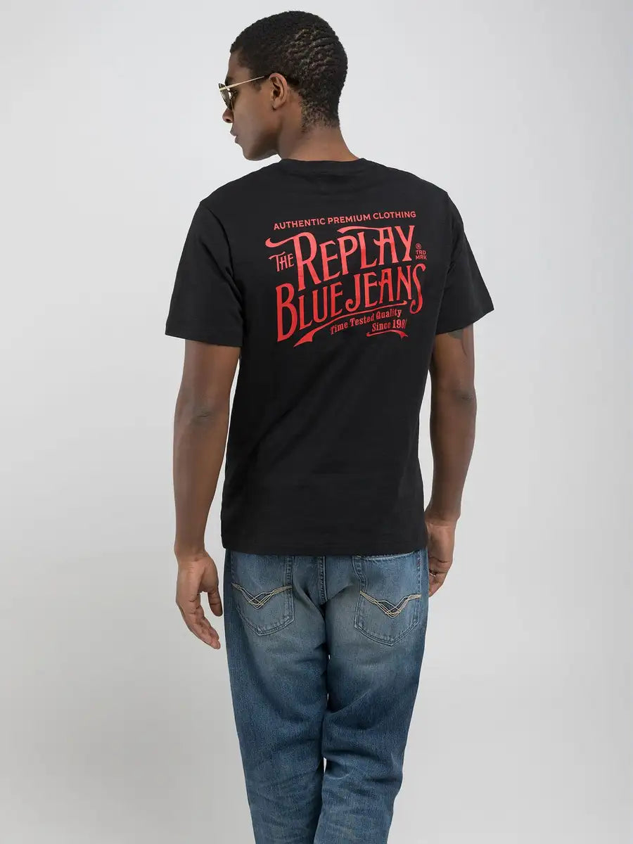 CAMISETA HOMBRE PUNTO FLAMEADO REPLAY M3023