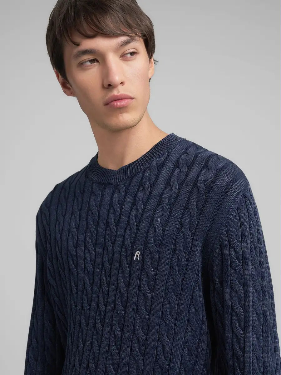 JERSEY ALGODÓN CON LABOR TRENZADA HOMBRE REPLAY UK4866