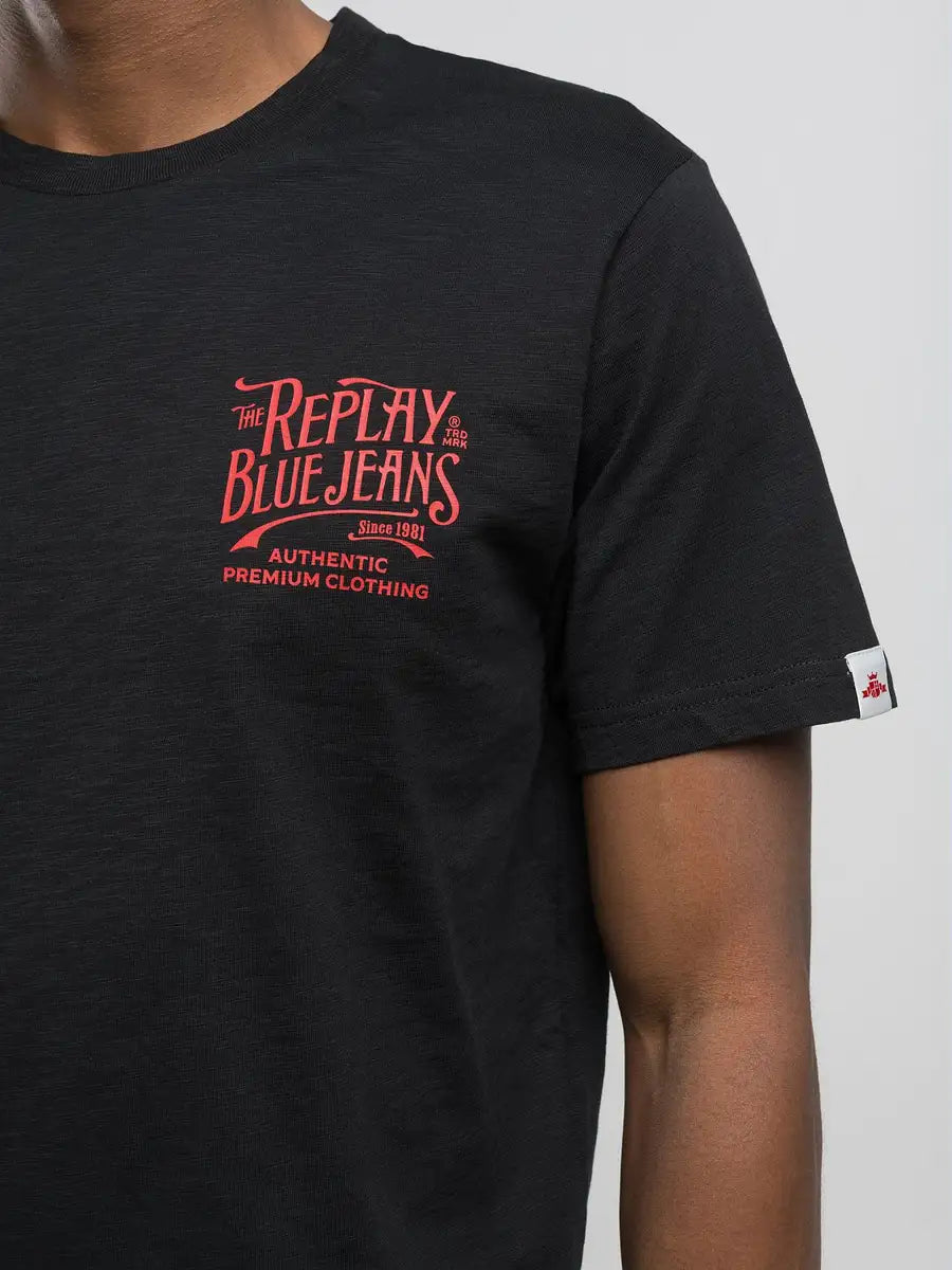 CAMISETA HOMBRE PUNTO FLAMEADO REPLAY M3023