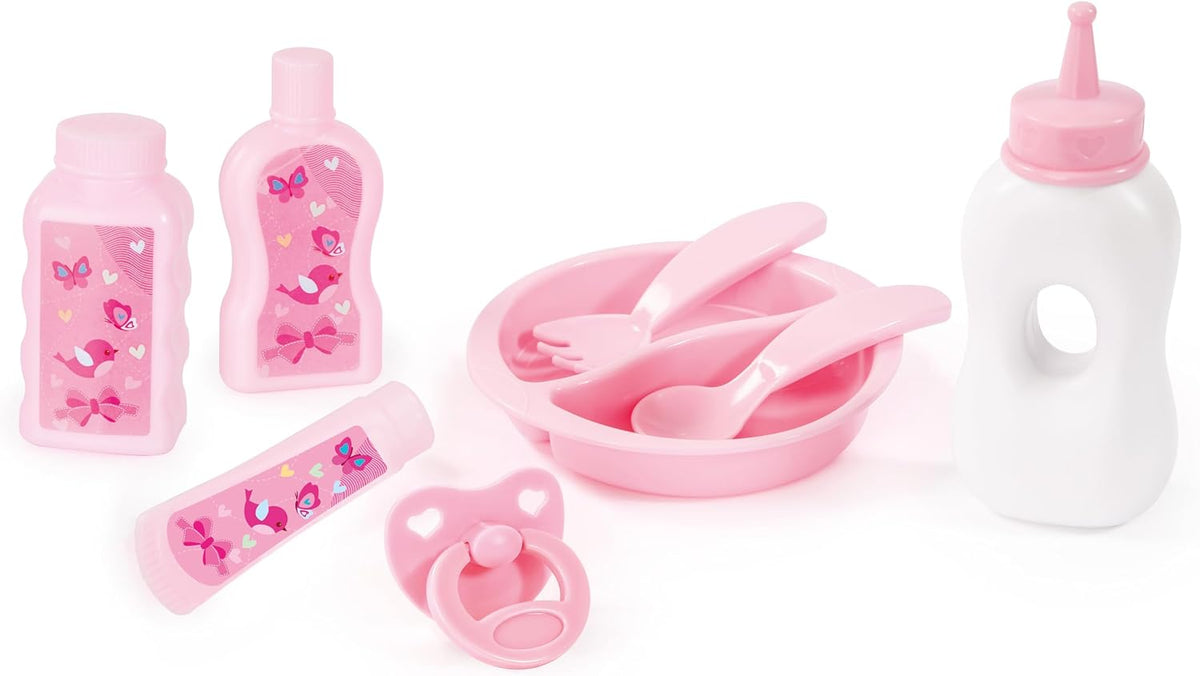 SET DE ACCESORIOS Y CUNA MUÑECA BEBE BAYER 61766AB