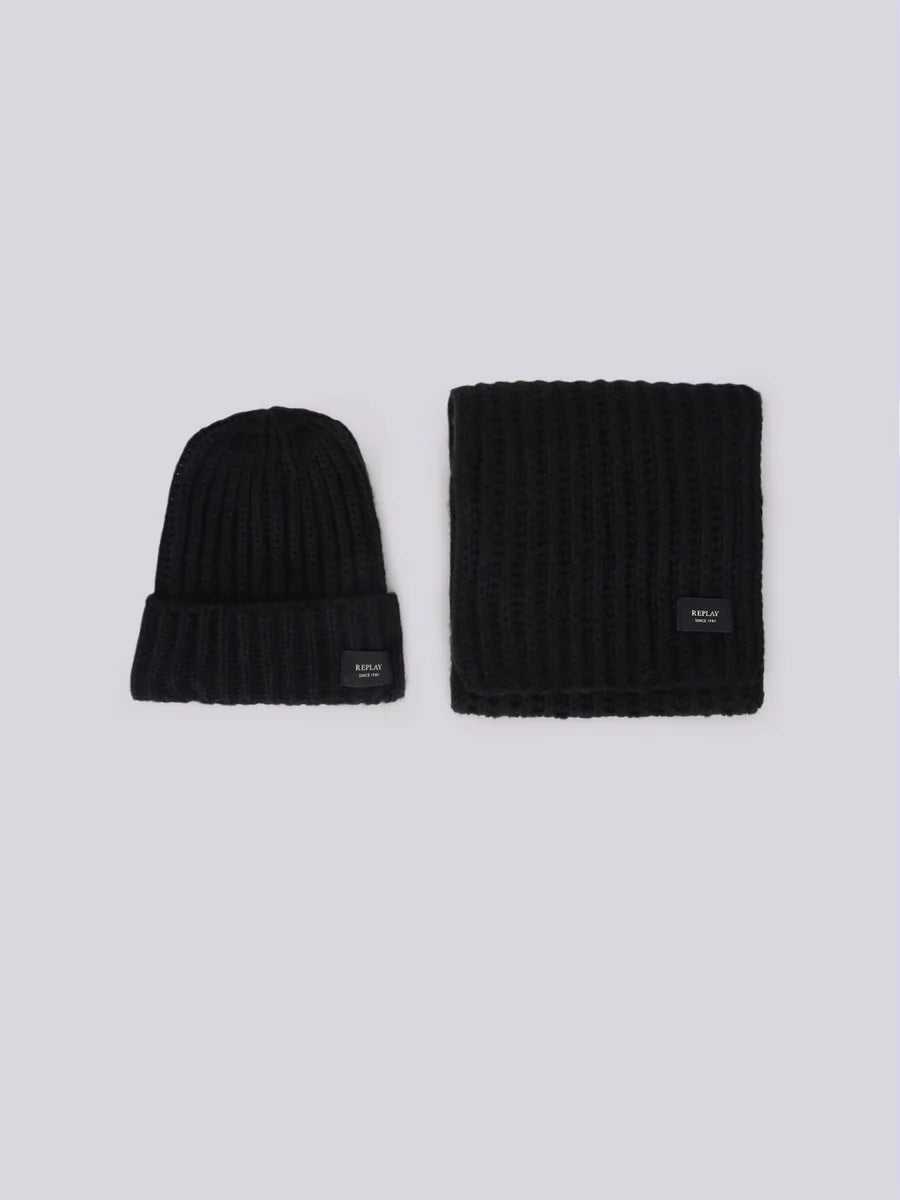 CONJUNTO GORRO BUFANDA HOMBRE  REPLAY AX8022