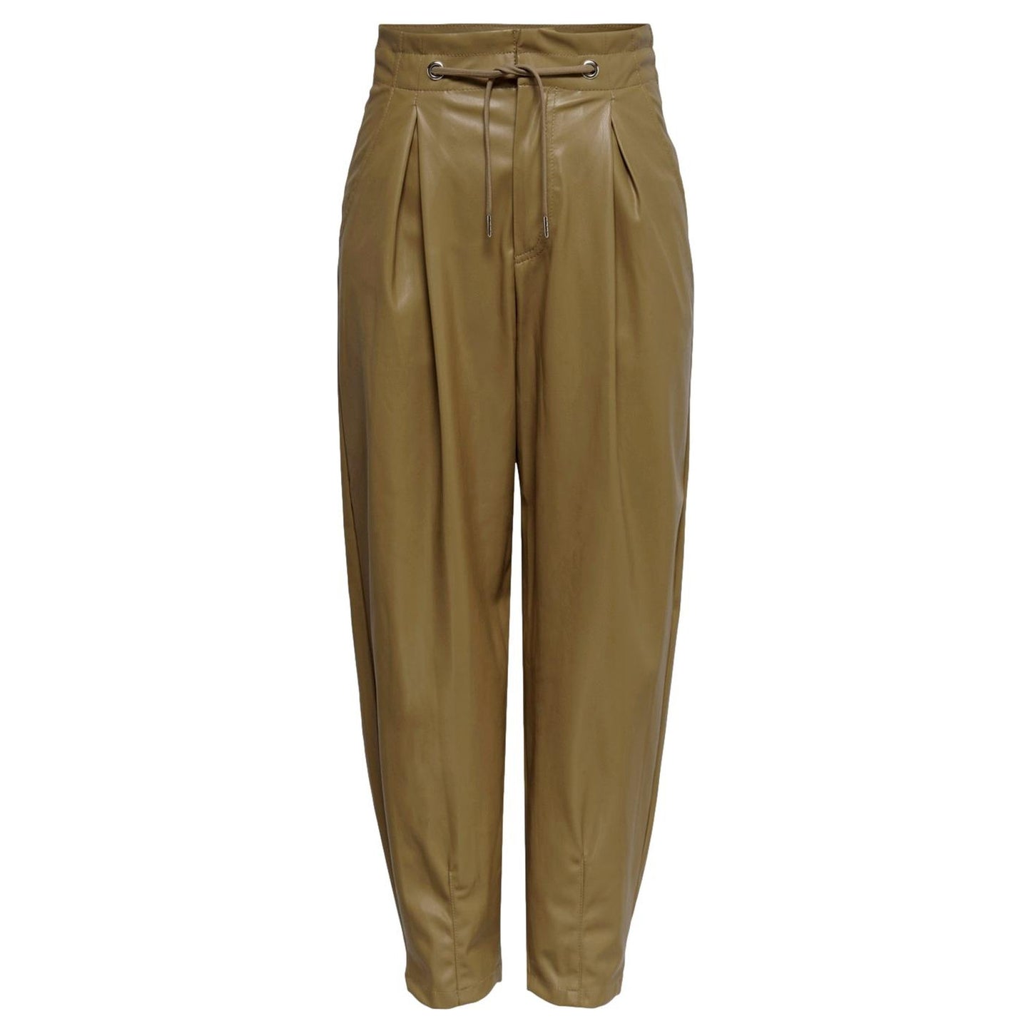 PANTALONES DE PIEL SINTETICA MARRON MUJER ONLY 15245549