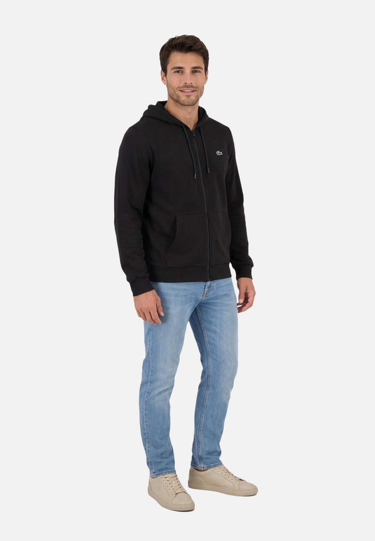 SUDADERA CON CAPUCHA Y CREMALLERA HOMBRE LACOSTE SH9389-031-