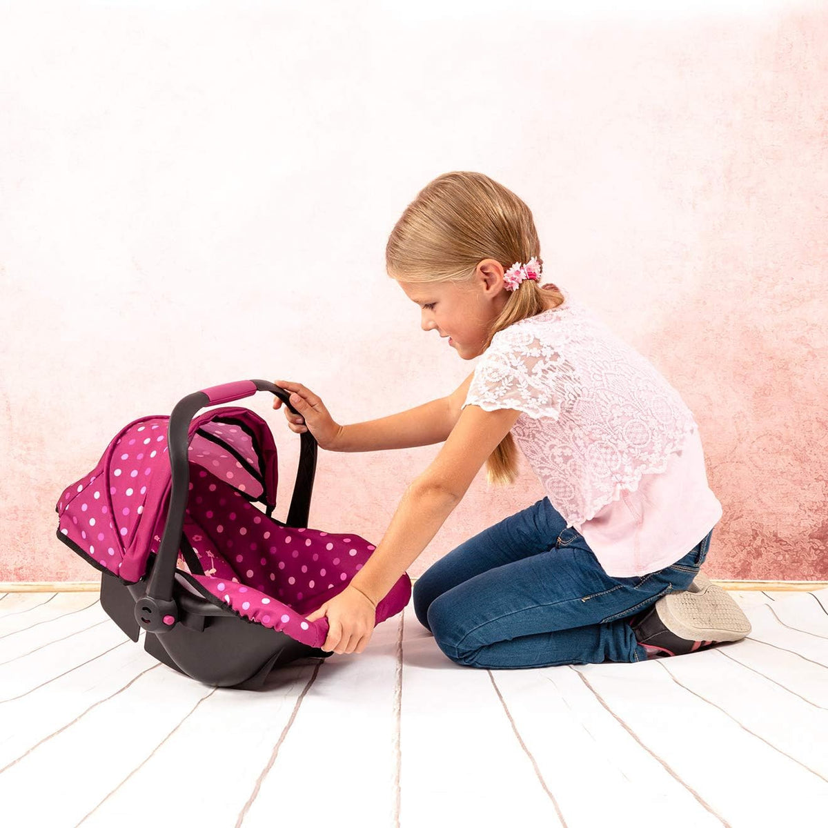 SILLITA DE COCHE MUÑECA DELUXE ROSA REIG 67967AA