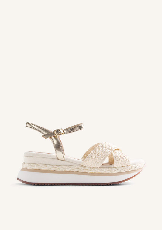 SANDALIAS MUJER CROCHET CUÑA TREVELIN GIOSEPPO 78619
